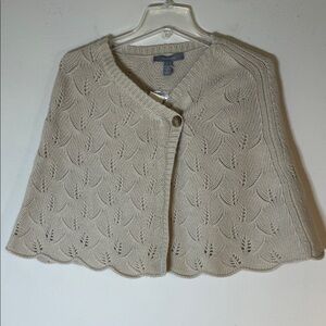 NWT. Chic At Studio Wool Rabbit Hair Cashmere Blend Knit Sweater Cape. M/L.